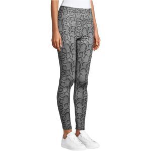 AVIA Snakeskin Print Gray Black High Waisted Activewear Leggings